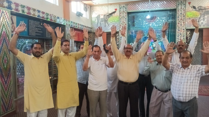 Shri Hari Sankirtan Temple Phase-5 Mohali On the occasion of Temple Foundation Day from 12 Shrimad Bhagwat Katha Gyan Yagshuru